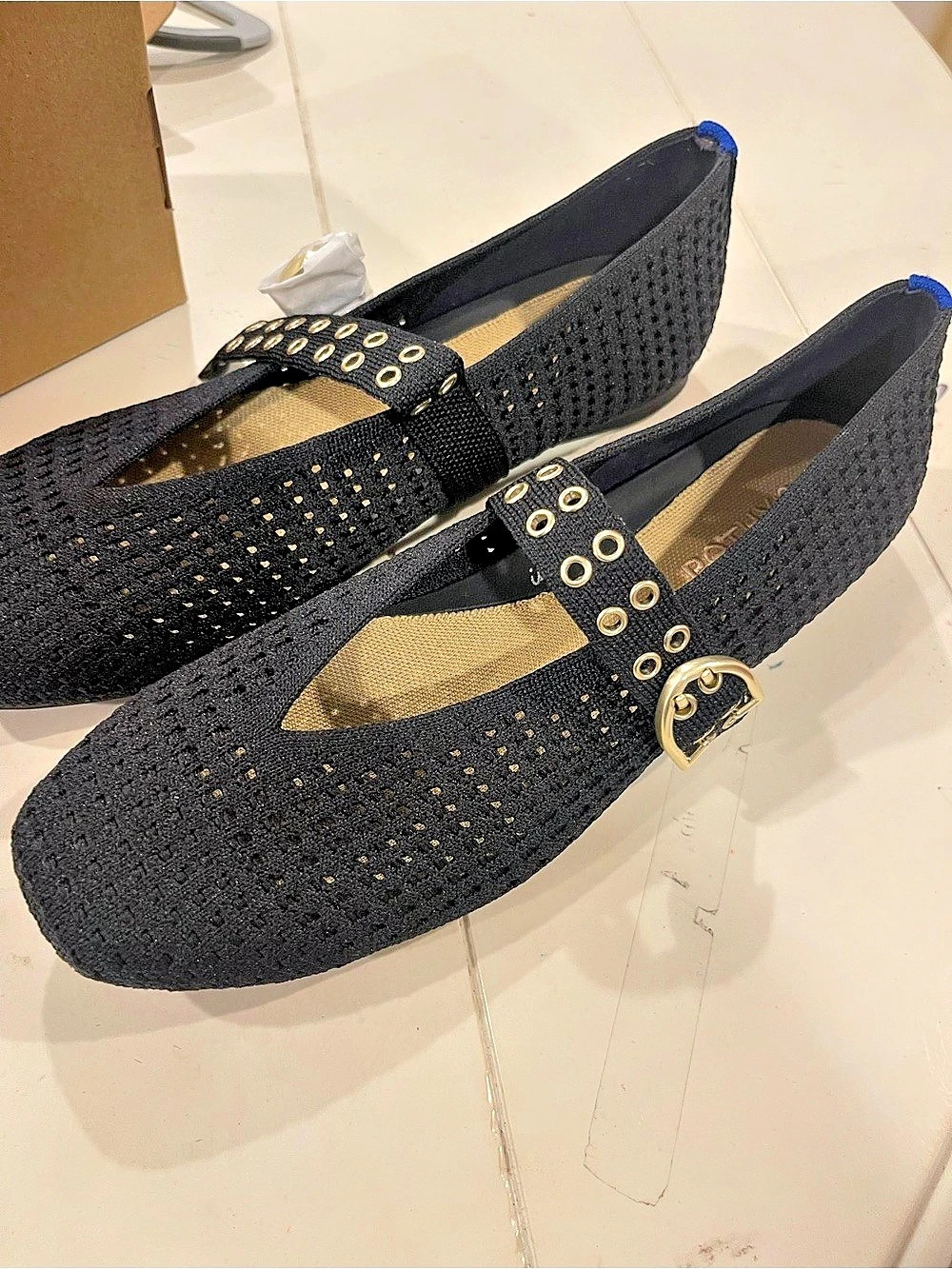 Rothy's The Max Buckle Mary Jane Buckle Mary Jane Flats in Black US 10 Like New